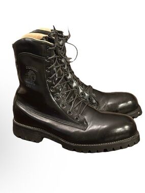 Vintage Chippewa Ruttman Made in USA Steel Toe Paratrooper Vibram Boots 10.5 EE